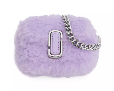 Marc Jacobs Teddy Fur  Snapshot Nano Bag Charm Key Fob Coin Purse ~NWT~ Lilac