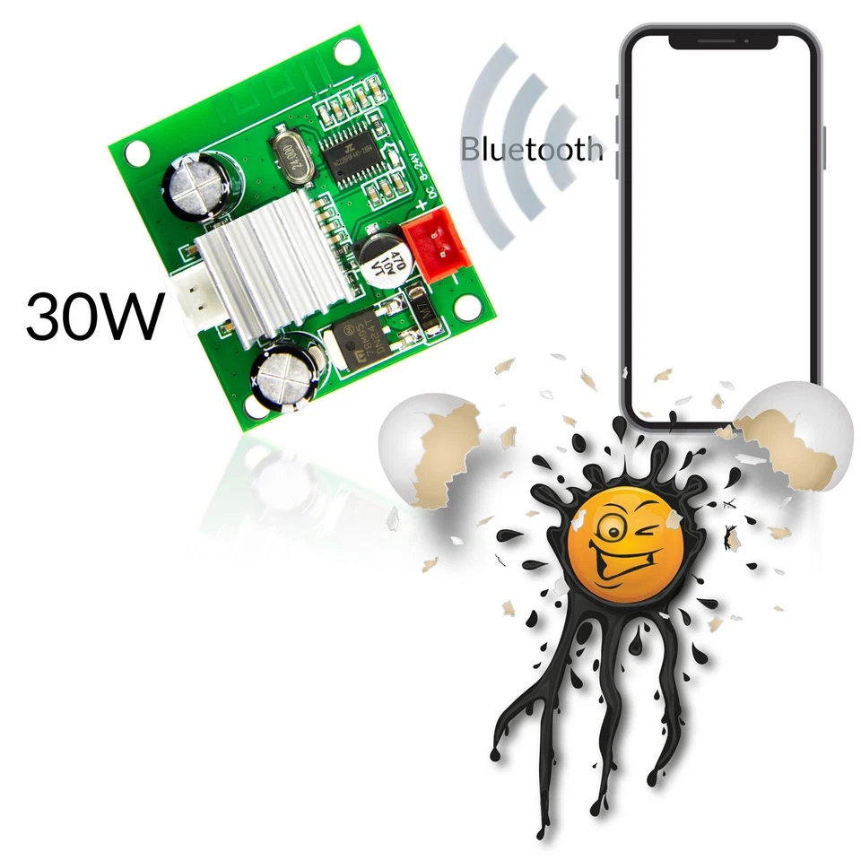Bluetooth Verstärker Regler Modul 30W BT Receiver Amplifier Board Set 8-24V