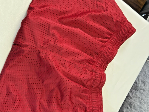 Boys RED Shiny Mesh Athletic Active Basketball Gym Shorts ATHLETIC size 14/16 - Picture 9 of 10