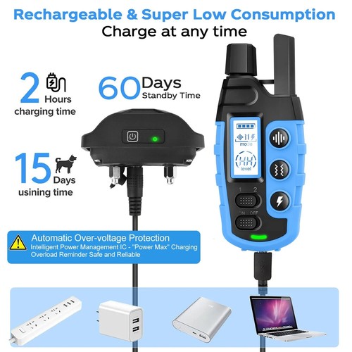 Smart Pet Dog Shock Collar - 3300Ft Dog Training Collar with Remote for 5-150lbs - Picture 8 of 12