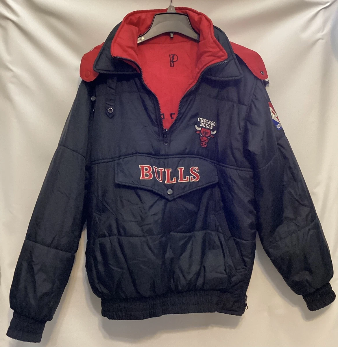 Vintage Proplayer Chicago Bulls Pullover Half Zip Jacket NBA 