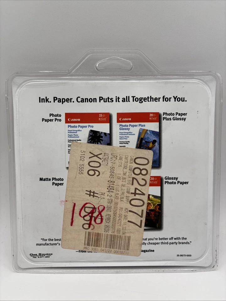 GENUINE Canon 3e Black Ink Cartridge BCI-3eBK 2 Pack NEW SEALED Creative Park - Image 3 of 3