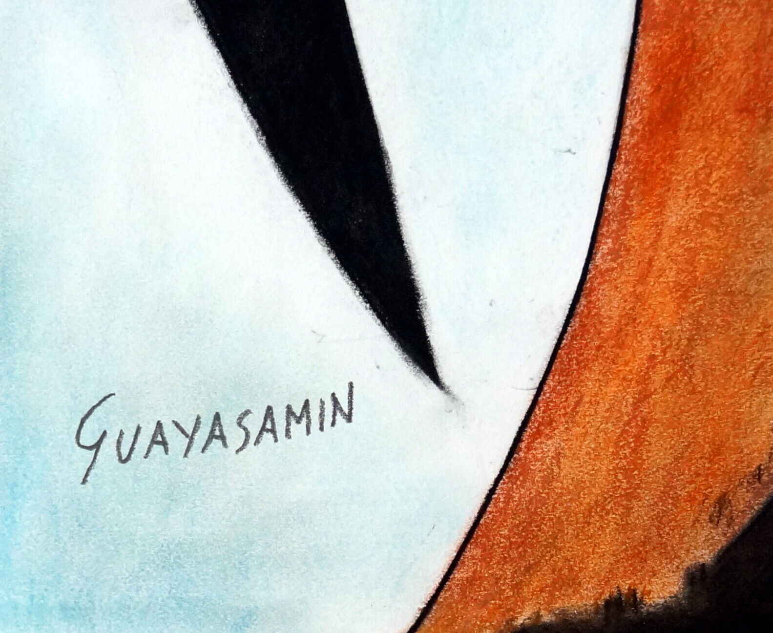 OSWALDO GUAYASAMIN véritable couleur graphite sur papier technique, dessin artistique signé. - Photo 7 sur 10