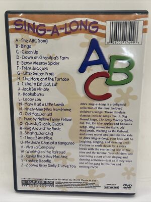 ABCs Sing-A-Long DVD - 25 Songs - Jack Be Nimble, Yankee Doodle, Frere Jacques ABCs Sing-A-Long DVD - 25 Songs - Jack Be Nimble, Yankee Doodle, Frere Jacques