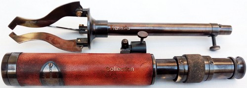 Antique Brass Leather Telescope Marine Spyglass With Adjustable Tripod Stand New - Picture 3 of 12
