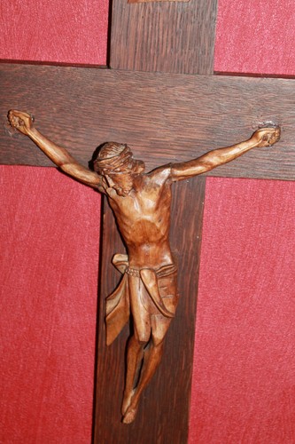 Kruzifix, Holzkreuz, 50 x 31 cm, Jesusfigur aus Holz geschnitzt - Bild 2 von 8