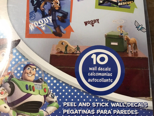 Toy Story Peel and Stick Giant Wall Decals New Sticker Woody Buzz Lightyear - Picture 2 of 6