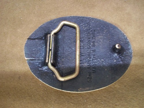 DE COLECCIÓN 52 ASOCIACIÓN ANUAL DE PERFORADORES DE POZOS DE MICHIGAN M.W.D.A. Hebilla de cinturón de latón - Imagen 5 de 7