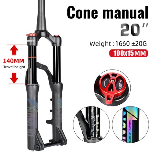 20/24er Mountain Bike Suspension Oil Gas Fork Travel 100/120/140mm Shoulder Lock - Picture 30 of 32