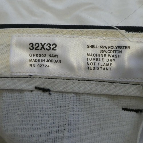 Navy Blue Work Pants Size 32 x 32 Men's Casual Uniform - Picture 4 of 6
