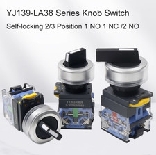 YJ139-LA38 Series Knob Switch Self-locking 2/3 Position 1 NO 1 NC /2 NO