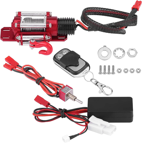 1/10 RC Model Vehicle Crawler Accessorio per Auto Verricello in Metallo Con Te - Foto 3 di 12
