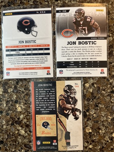 JON BOSTIC ROOKIES & STARS Absolute & Contenders AUTO RC BEARS Autograph Lot - Picture 2 of 2
