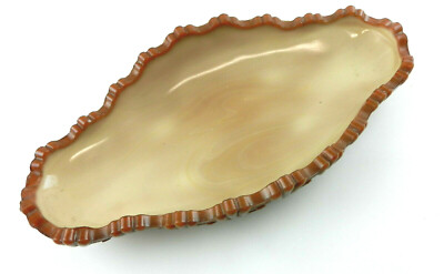 GREENTOWN Chocolate Slag LEAF BRACKET Celery Asparagus Vegetable DISH  11''  S35