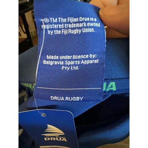 Fijian Drua Rugby Official 2024 New Balance Polo Shirt, Size M, NWT - Picture 10 of 11