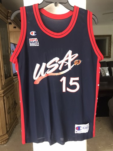 Champion USA Basketball Trikot Hakeem Olajuwon #15 Größe: Erwachsene XL (18-20) - Bild 1 von 8