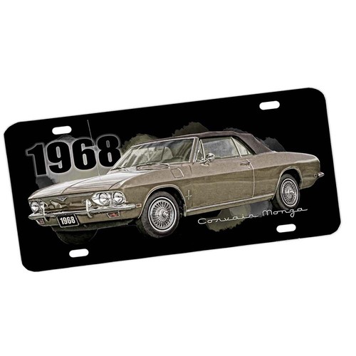 1968 Corvair Monza Convertible Design Aluminum License Plate Sign - Bild 1 von 5