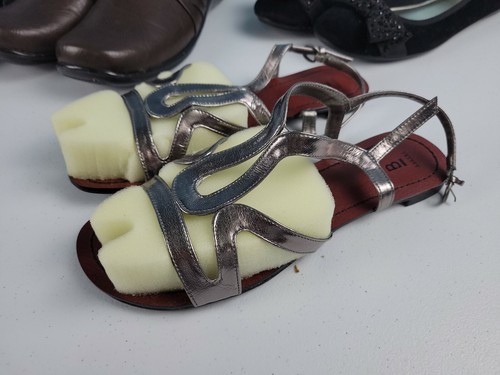Scarpe donna LOTTO di 4 sandali punta aperta misura 8-9, ballerine, zoccoli donna nero/marrone - Foto 5 di 12