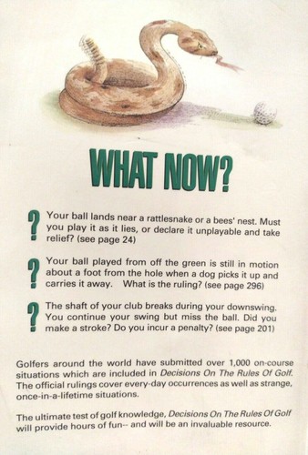 USGA Official- Decisions on the Rules of Golf US Golf Association paperback - Picture 2 of 4