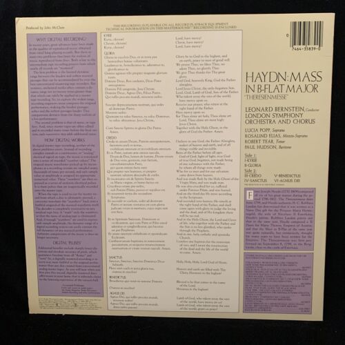 HAYDN MASS Theresienmesse - LEONARD BERNSTEIN - CBS ST LP HALF SPEED MASTERED - Picture 2 of 5