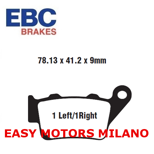 EPFA208HH EBC Paire Plaquette de Frein Arrière Husaberg FS E Supermoto 650 '05 - Photo 1/1