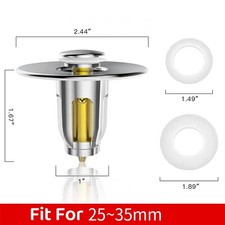 2 in 1 Universal Magic Drain Sink Stopper Instantly Replace Broken Stoppers 2PCS