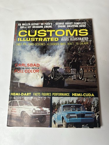 Vtg Super Stock, Hot Rodding, Drag Racing, Customs Magazine Lot Of (9) 1964-66 - Foto 10 di 10