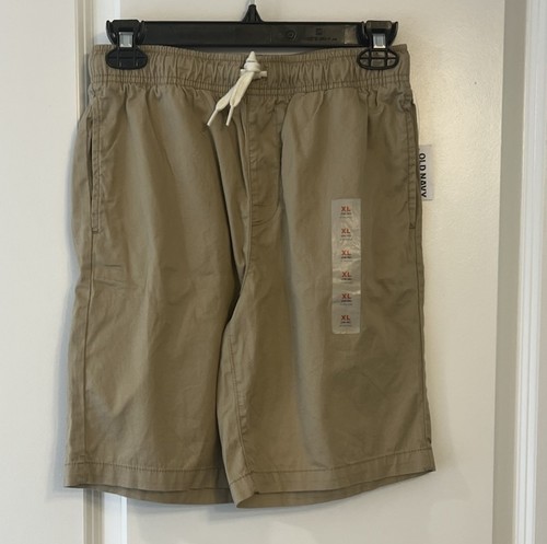 Old Navy Youth XL 14-16 Khaki Chino Elastic Shorts New NWT