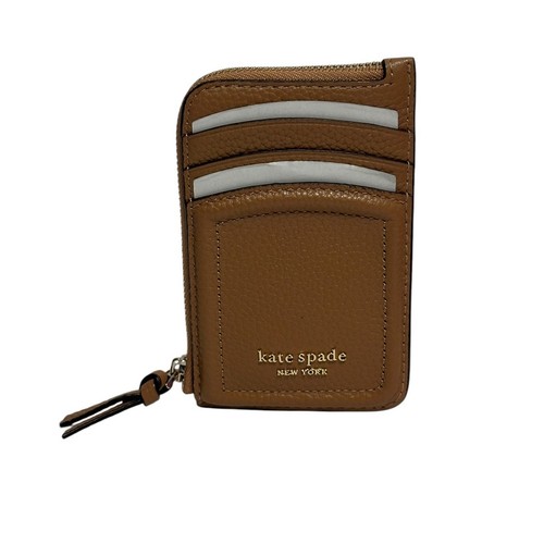 Kate Spade New York Knott Kartenetui aus genarbtem Leder mit Reißverschluss Bungalow - Bild 1 von 6