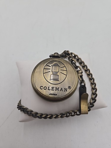 Vintage Pocket Watch Coleman Quartz Japan Movement w/Chain - Picture 6 of 7