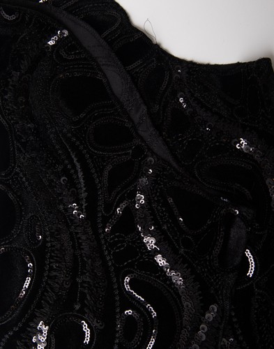 RRP €750 MARINA RINALDI Desideri Velour Dress Plus Size 25 US16 UK20 L Sequins - Picture 9 of 11