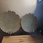 2 x Gold Wall Sconce Candle Holder Metal Hanging Tea Light Candle Holder Wall 