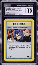2000 Pokemon Team Rocket 1st Edition Holo Here Comes Team Rocket! #15 CGC 10 GEM
