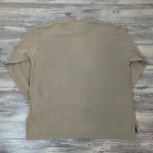 Walls Work Wear Brown XL Long Sleeve Cotton Blend Henley T Shirt Outdoor Ranch - Picture 2 of 14