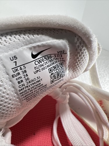 Nike Women’s Court Vision SZ 7 ALTA TXT AF1 CW6536-103 White Coral Pink Low Top - Picture 11 of 12