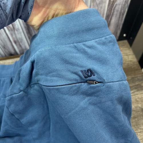 VRST Herren Large Washed Terry Jogginghose Sweatpants Kordelzug 27 Schrittlänge türkis/blau - Bild 6 von 8