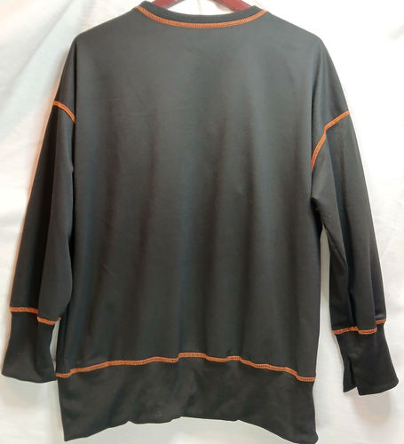 Women’s Small Halloween Sweatshirt Sequin Ghost Candy Corn Pumpkins Black NALCN - Picture 5 of 11