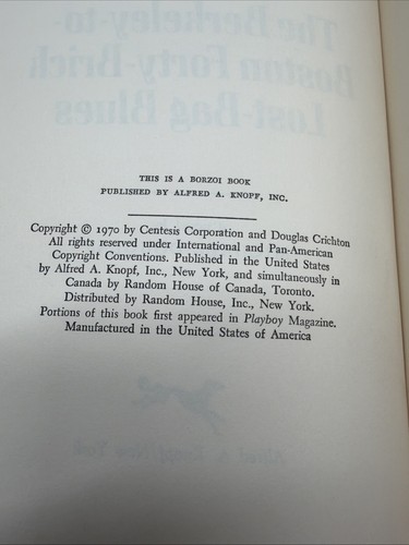 DEALING OR THE BERKELY TO BOSTON 40 BRICK LOST BAG BLUES MICHAEL DOUGLAS HC/DJ - Picture 4 of 9
