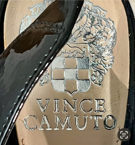 Vince Camuto leather slingback black sandals size 7M, 37.5 - Picture 2 of 10
