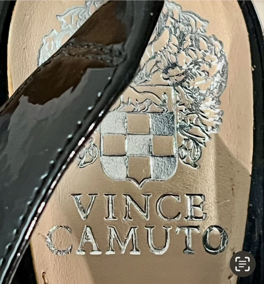 Vince Camuto leather slingback black sandals size 7M, 37.5 - Image 2 of 4