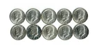 Kennedy half dollars - 40% silver - Lot of 10