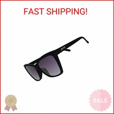 goodr New Wave Renegade Polarized Black Cateye Sunglasses, Medium Sized Pop G 