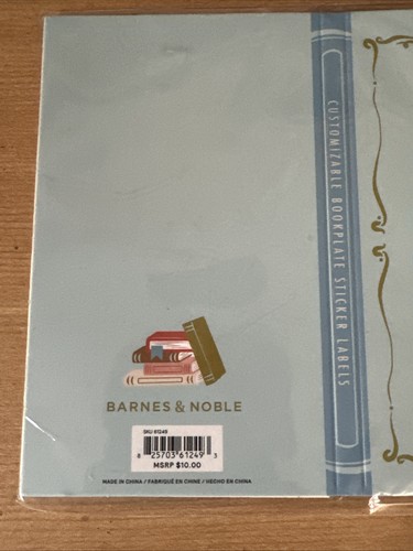 NWT Barnes & Noble Customizable Bookplate Sticker Labels, 80 Labels, Sealed - Picture 3 of 6
