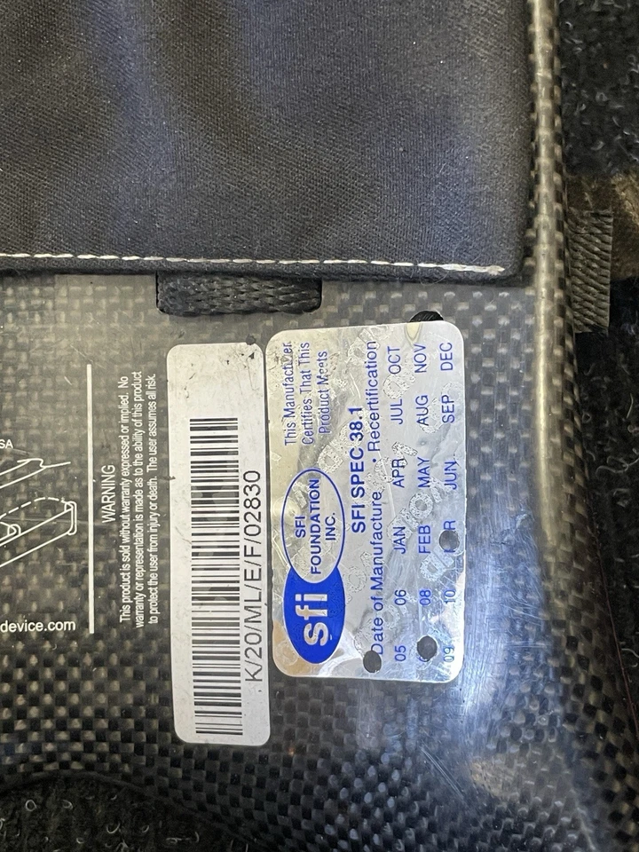 Hans Device Fibra de Carbono 20M Mediano Coche SCCA Carreras Arai Anclajes de Campana Foto 3 de 4