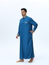 Dishdasha Jubba Thoub Thobe Abaya Muslim Men Saudi Long Robe Abaya Kaftan Dubai