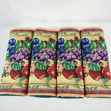 Tapestry Placemats Fruit Apples Grapes Set of 4 - UNUSED