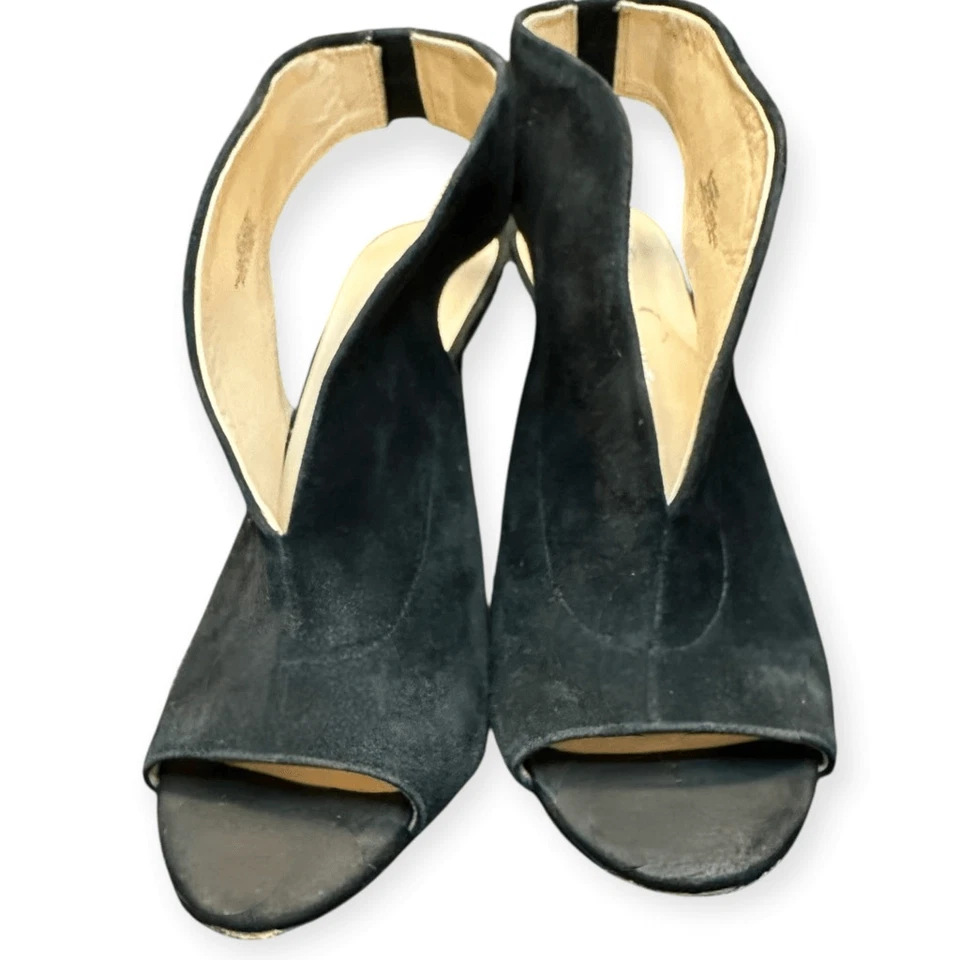 Mulas de aguja Jessica Simpson negras Javrey Peep Toe para mujer talla 9,5 M Foto 3 de 4