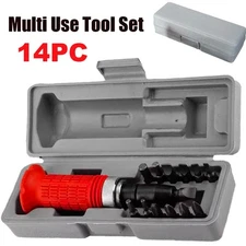 14PCS/Set Impact Driver Bits Screwdriver Heavy Duty Set Tool Socket Kit + Case