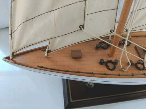 25" RACING YACHT MODEL Wood Sailboat Sailing Boat Quality Wood Home Decor - Picture 6 of 24