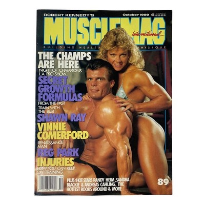 MuscleMag International Magazine October 1989 Leonard & Krista Anderson VG